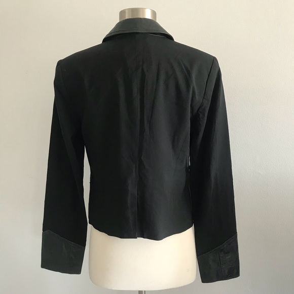 Elizabeth and James Blazer Leather Patched Sz 10 - Picture 2 of 7